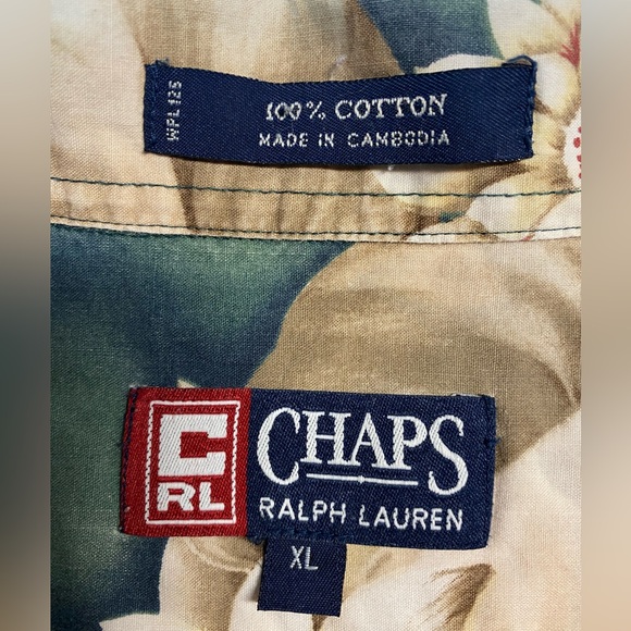 Chaps Ralph Lauren Short Sleeve Button Shirt Men’s XL - Picture 3 of 3